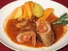 Rezept: Salbei-Kalbsroulade mit Ofengemüse Salbei-Kalbsroulade mit Ofengemüse - Rezept