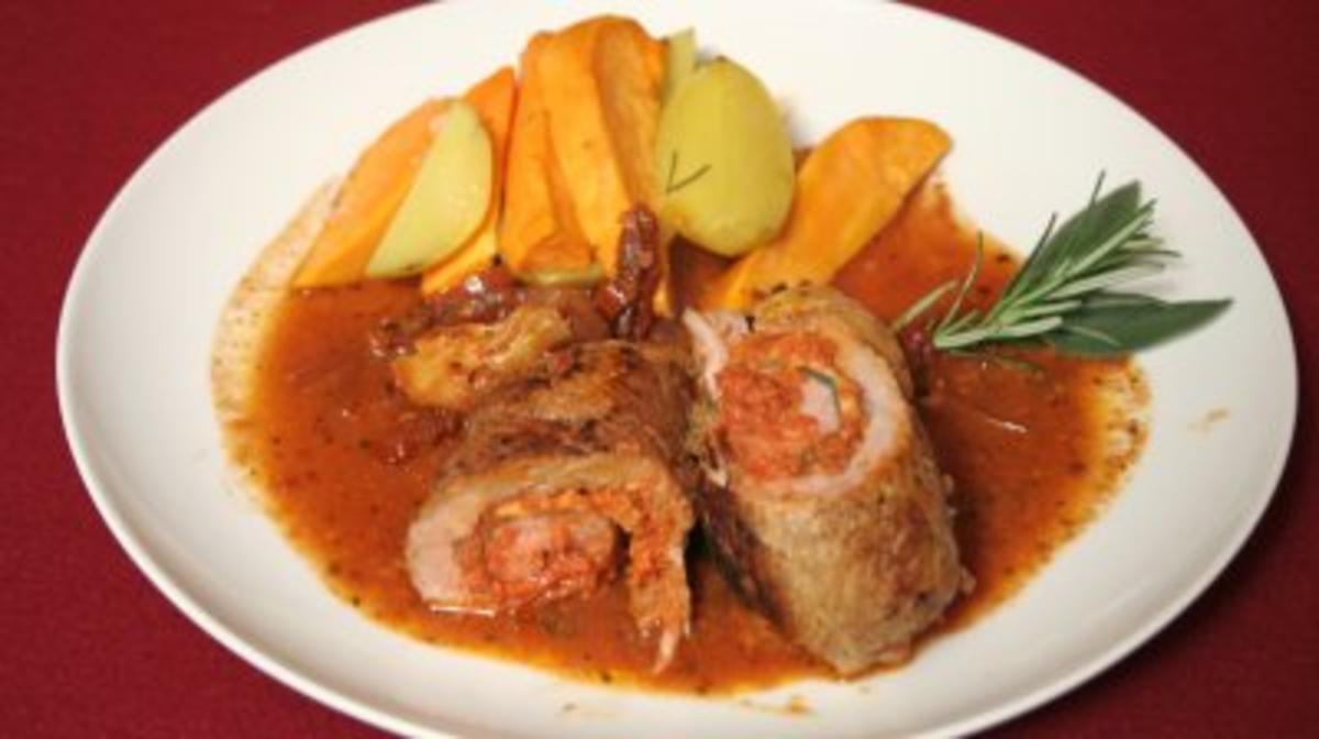 Bilder für Salbei-Kalbsroulade mit Ofengemüse - Rezept