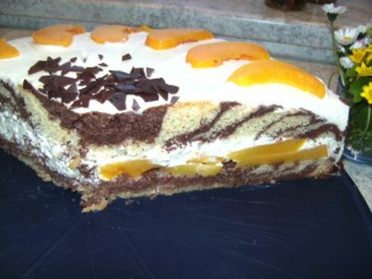Pfirsich-Zebra-Torte - Rezept - Bild Nr. 2