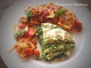 Quark-Spinat-Lasagne und Fleisch-Ravioli - Rezept