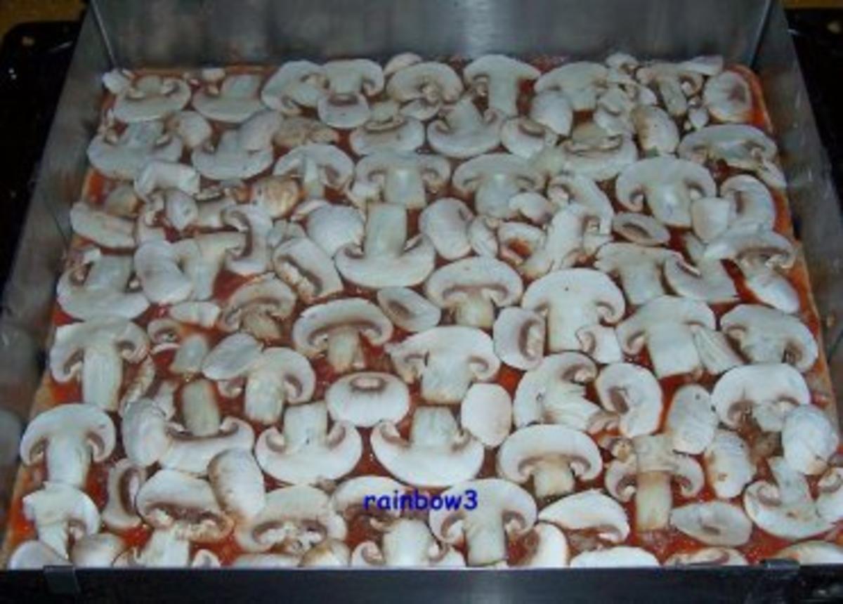 Pizza: Pilze und Kochschinken auf Vollkornteig - Rezept - Bild Nr. 5