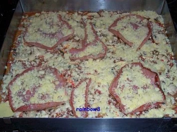 Pizza: Pilze und Kochschinken auf Vollkornteig - Rezept - Bild Nr. 7