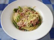 Spaghetti mit Spargel-Carbonara - Rezept