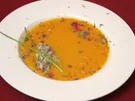 Cremesuppe von der Süßkartoffel mit gebratenem Lammfilet - Rezept