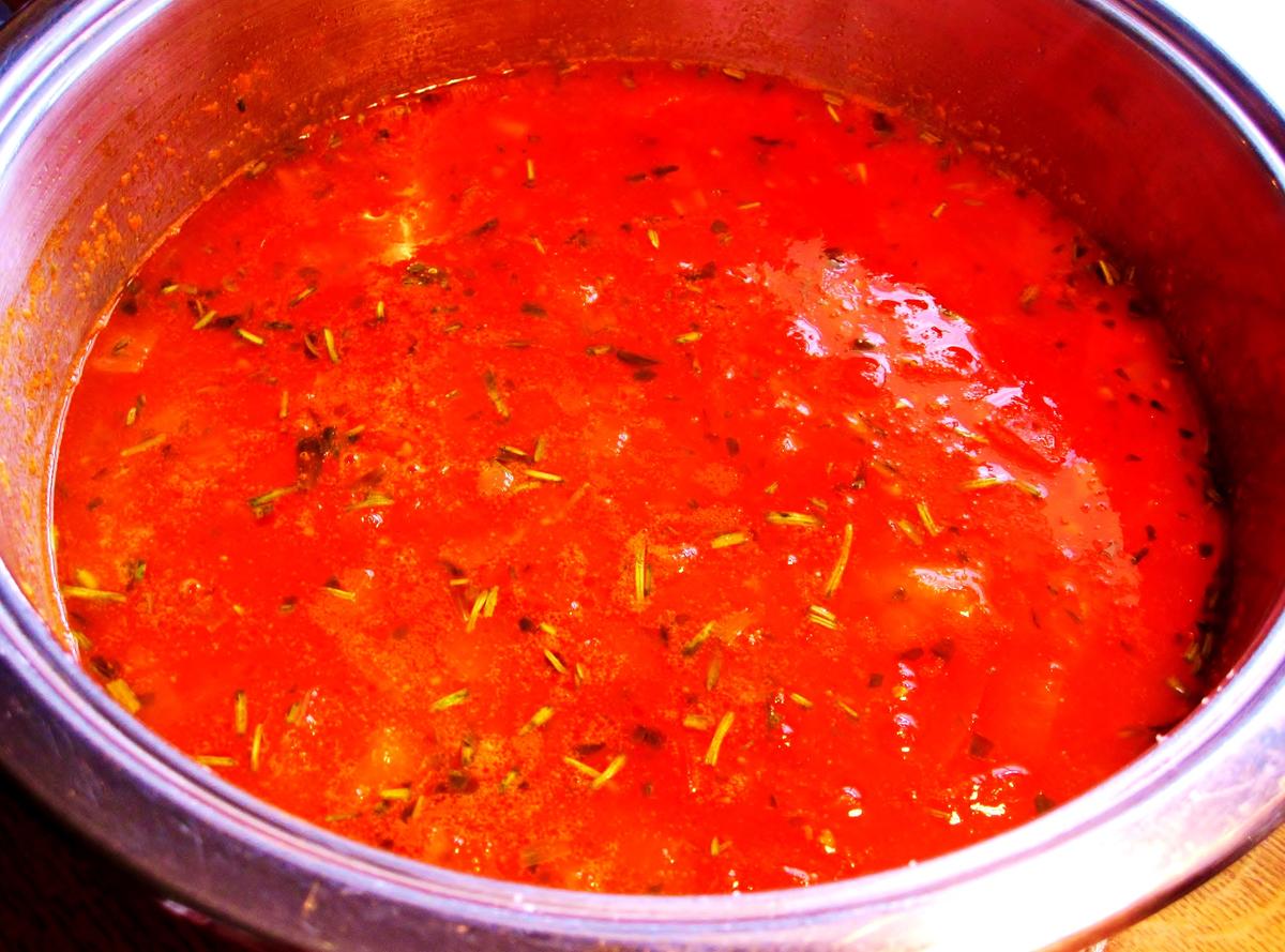 Tomatensuppe mit Speck-Knoblauch-Croutons - Rezept - Bild Nr. 288