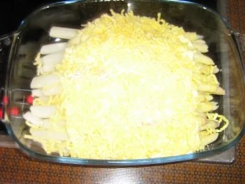 Rezept: Spargel in Schinken eingerollt mit Sauce Hollandaise und Gouda überbacken Bild Nr. 4 Spargel in Schinken eingerollt mit Sauce Hollandaise und Gouda überbacken - Rezept - Bild Nr. 4