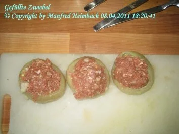 Fleisch – Gefüllte Zwiebeln mit feuriger Zwiebelcreme - Rezept