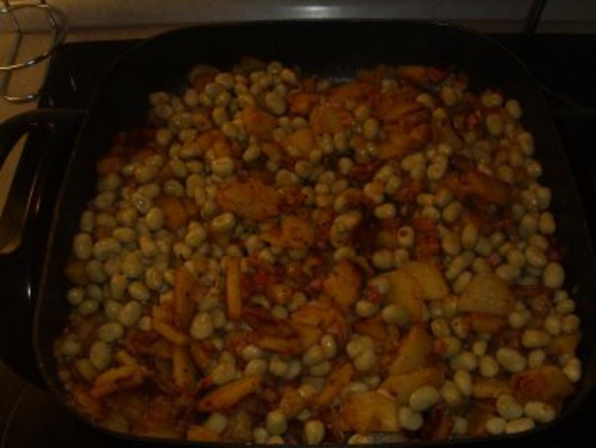 Pfannengerichte: Kartoffeln-Bohnen und Speck - Rezept - Bild Nr. 4