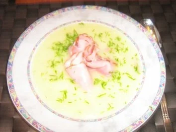 Spargelcremesüppchen mit Schinkenröschen - Rezept - Bild Nr. 4