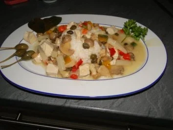 Hühnerragout mit Kapernbeeren - Rezept