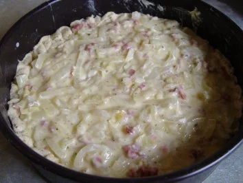 Pikante Käse – Zwiebel – Quiche - Rezept - Bild Nr. 4