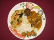 Rezept: Thai-Curry rot und scharf mit Rinderfilet und Thai-Curry gelb und sĂĽĂź mit HĂĽhnerfilet Thai-Curry rot und scharf mit Rinderfilet und Thai-Curry gelb und sĂĽĂź mit HĂĽhnerfilet - Rezept