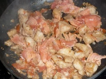 Blaulengfilet in Lachs-Dillsoße und ital. Pasta - Rezept - Bild Nr. 4