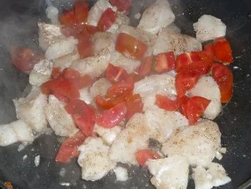 Blaulengfilet in Lachs-Dillsoße und ital. Pasta - Rezept - Bild Nr. 6