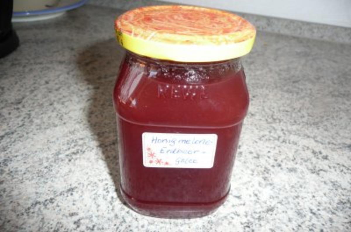 Marmelade: Honigmelonen - Erdbeergelee - Rezept