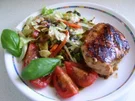 Hähnchenbrust mit Salat - Rezept