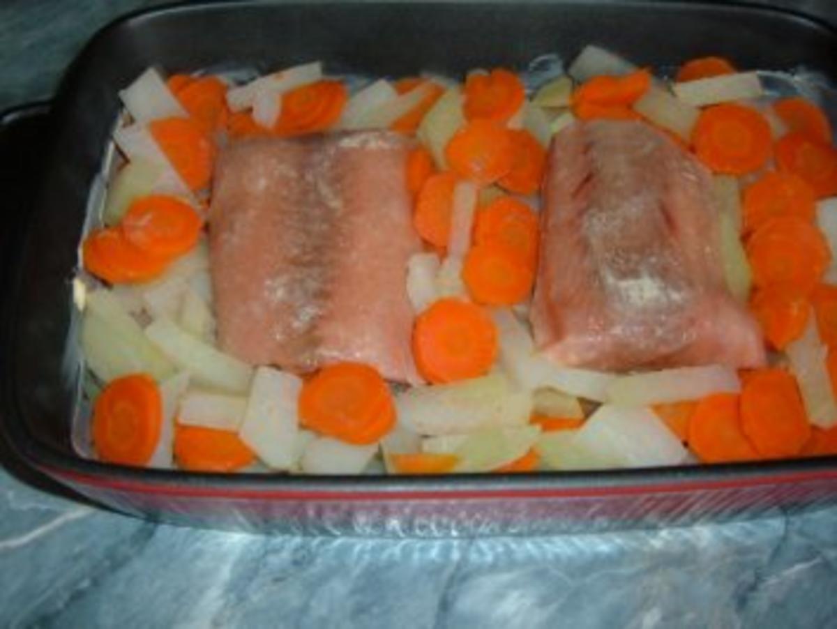 Fisch : Lachs mit Gemüse - Rezept - Bild Nr. 3