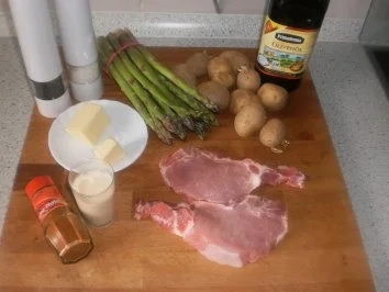 Rezept: Spargel grün mit Koteletts Bild Nr. 2 Spargel grün mit Koteletts - Rezept - Bild Nr. 2