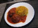 Hackfleischbällchen  in  Chili-Tomaten-Soße - Rezept