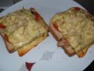 Thunfischtoast mit Pilzen u. Tomaten - Rezept
