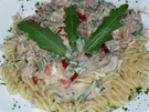 Pasta mit Rucola und Serranoschinken - Rezept