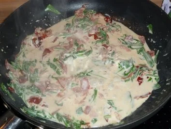 Pasta mit Rucola und Serranoschinken - Rezept - Bild Nr. 3