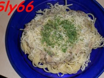 Soßen:Thunfischsoße mit Lauch und Champignon - Rezept