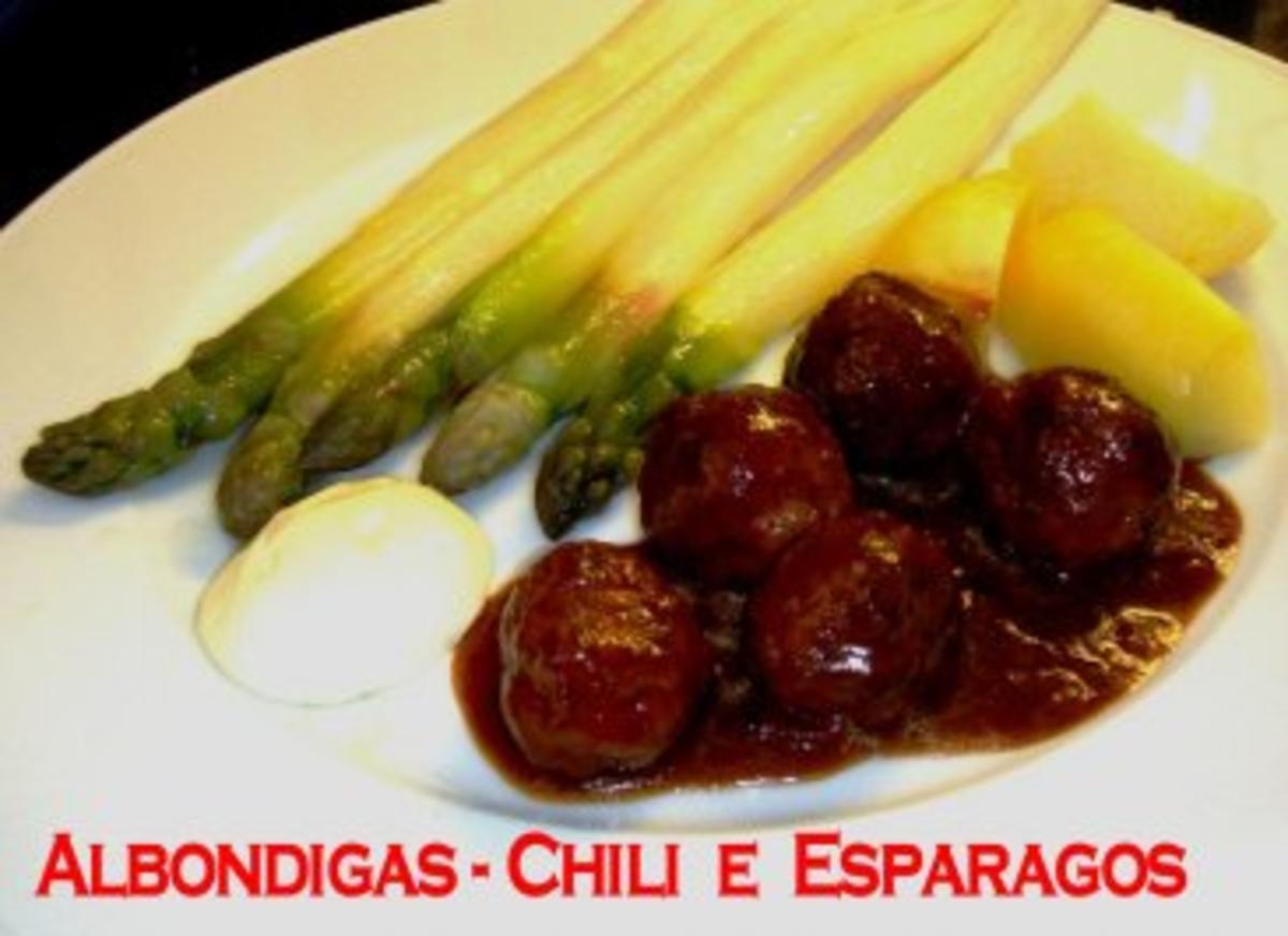 Albondigas - Chili  e  Esparagos - Rezept