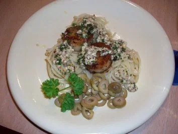 Jakobsmuscheln auf Spaghetti Neste - Rezept