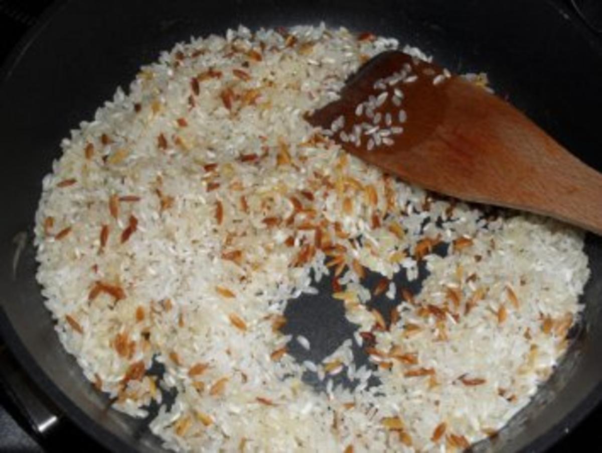 Beilage: Reis mit gebratenenen Reisnudeln - Rezept - Bild Nr. 2