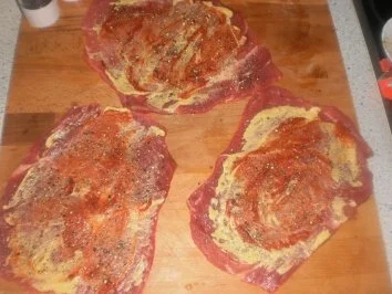 Rindsrouladen mit grünem Spargel gefüllt ~ Mischgemüse ~ Salzkartoffeln - Rezept - Bild Nr. 5