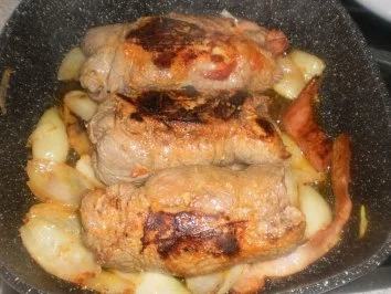 Rindsrouladen mit grünem Spargel gefüllt ~ Mischgemüse ~ Salzkartoffeln - Rezept - Bild Nr. 7