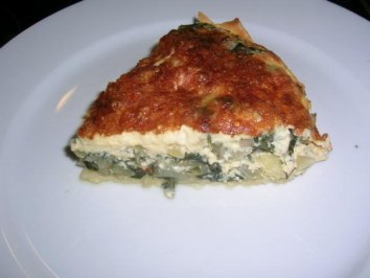 Bilder für Mangold-Quiche (herzustellen aus Mürbeteig oder aber aus Yufka-Teigblättern) - Rezept