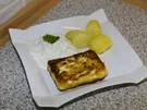 Gebackener Feta mit Kartoffeln und Rahmgurken - Rezept