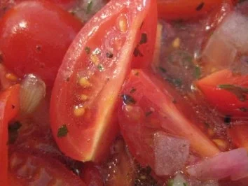 Salat von Coctailtomaten - Rezept
