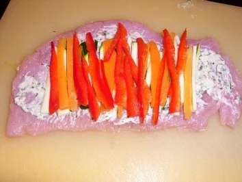 Fleisch: Gefüllte Putenröllchen - Rezept - Bild Nr. 3