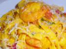 Pasta: Tagliatelle in Safransauce mit Garnelen - Rezept
