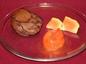 Lauwarmer Schokoladenkuchen und Wassermelonen-Sorbet - Rezept