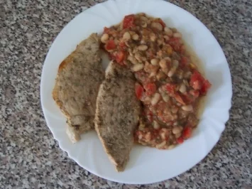 Filet an Bohnengemüse - Rezept