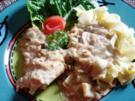 Zwiebelsahnefleisch - Rezept