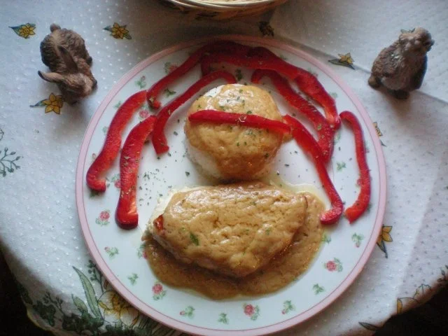 Hähnchenbrust mit Erdnuss-Sahne-Sauce - Rezept - Bild Nr. 4