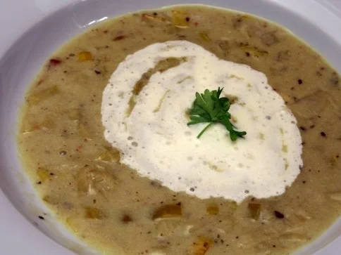 Grüne Senfsuppe - Rezept