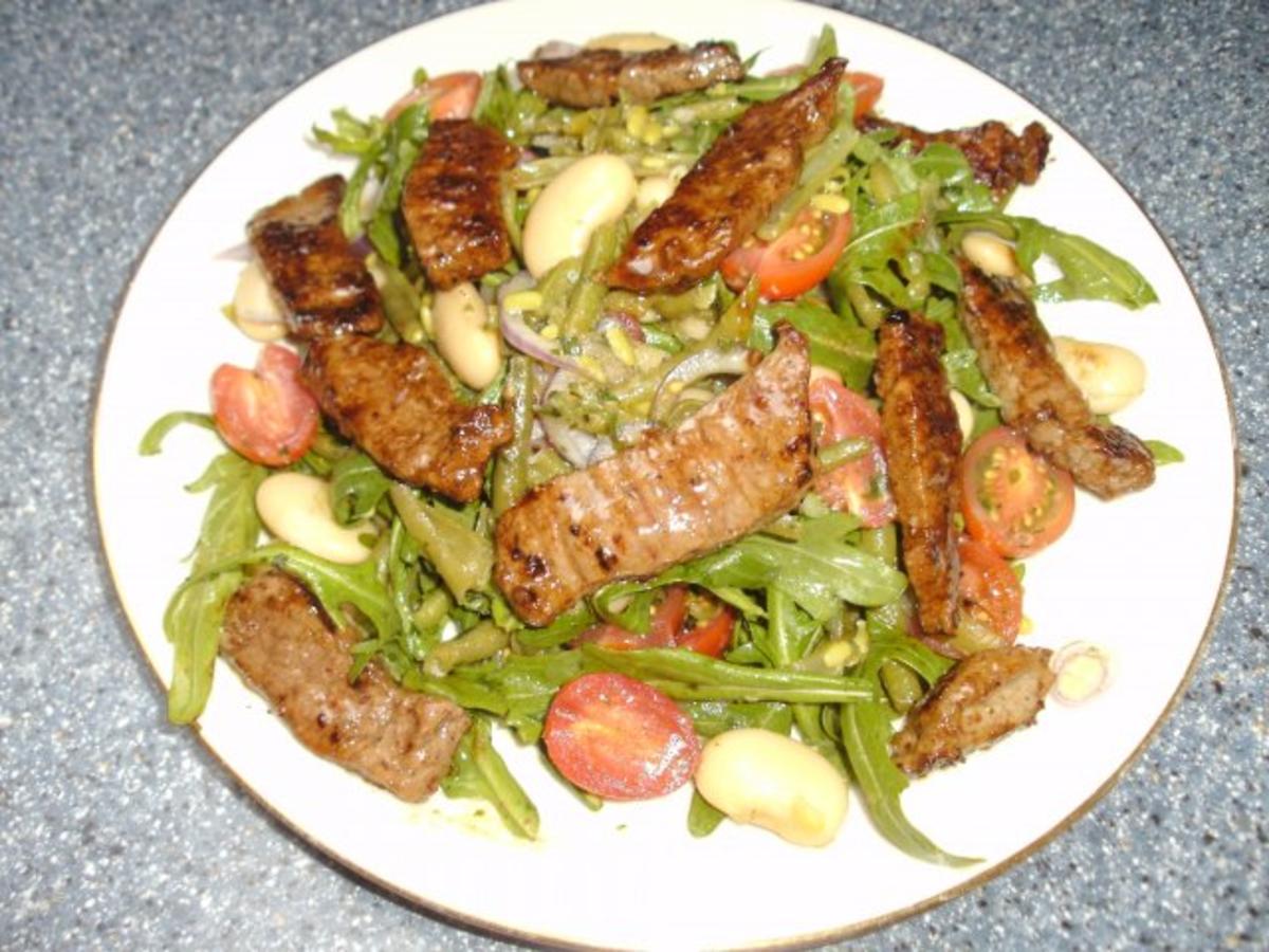 Bohnen - Steak - Salat - Rezept
