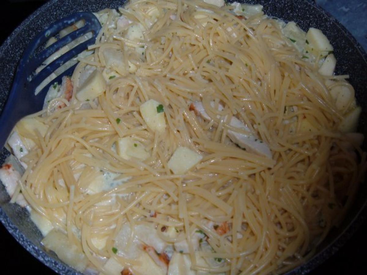 Geflügel : Spaghetti- Hähnchen - Pfanne - Rezept - Bild Nr. 6