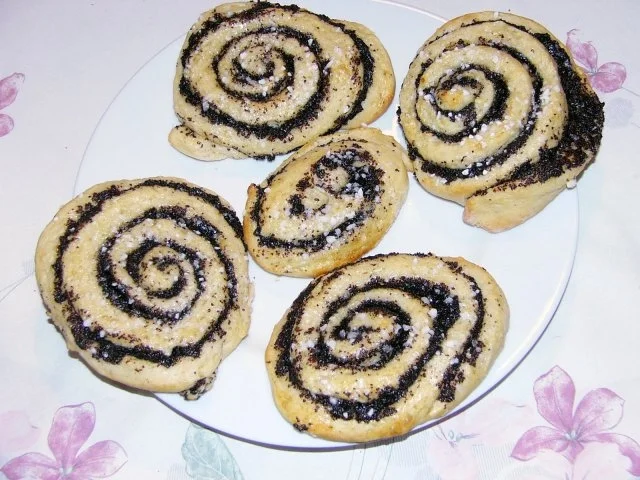 Mohn- und Marzipanschnecken - Rezept