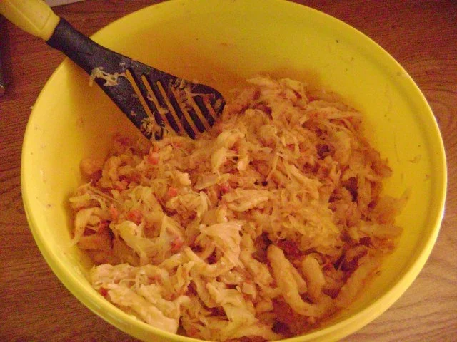 Rezept: Geschabte Spätzle mit Kraut und Brösel Bild Nr. 11 Geschabte Spätzle mit Kraut und Brösel - Rezept - Bild Nr. 11