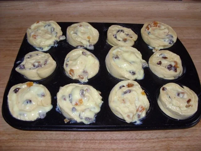 Rezept: G: Pudding Schnecken mit Rosinen und Aprikosen Bild Nr. 7 G: Pudding Schnecken mit Rosinen und Aprikosen - Rezept - Bild Nr. 7