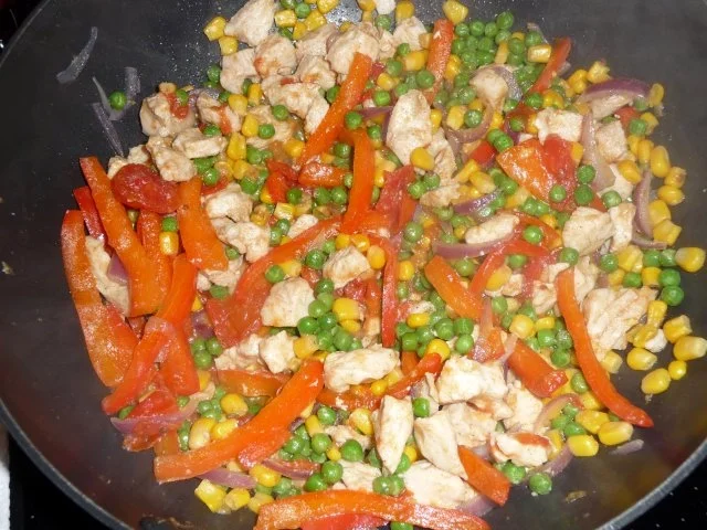 Hühnchenpfanne mit viel Gemüse - Rezept - Bild Nr. 5