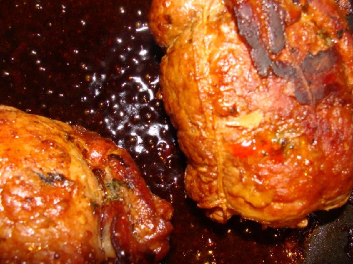 Fleisch : - Schweinerouladen mit Grüne Gurkenfüllung - Rezept - Bild Nr. 2