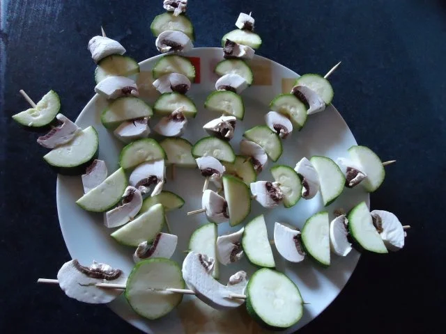 Champignon-Zuccini Spieße - Rezept